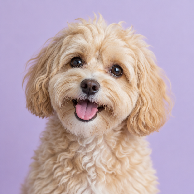 A dog freshly groomed by Val's Pals