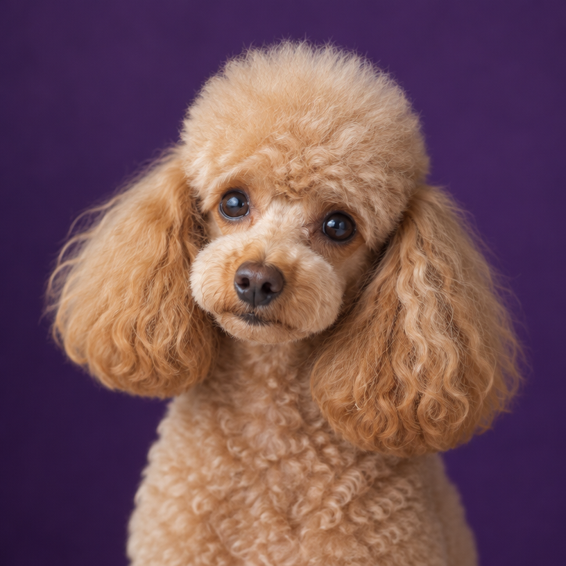 A dog freshly groomed by Val's Pals